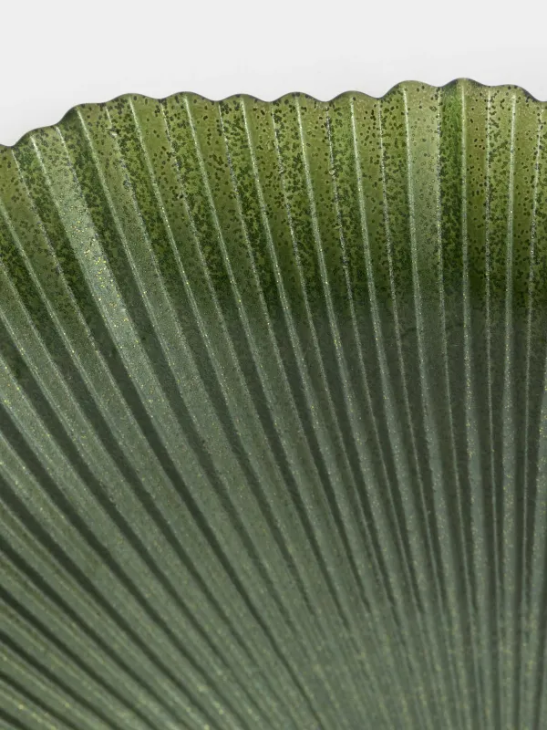 Түскі ас тәрелкесі, 28 см, шыны Р, жасыл, Ribby color, image-4