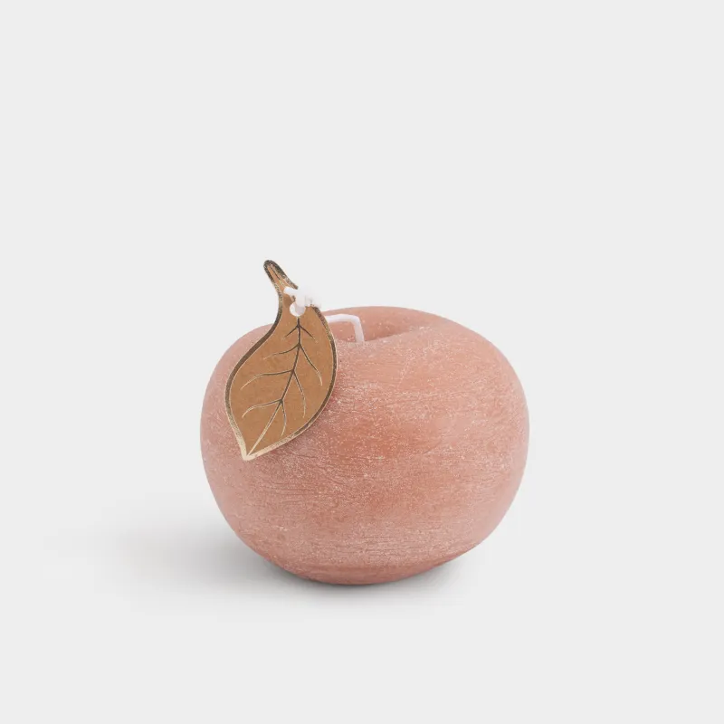Свеча, 9x7 см, коричневая, Яблоко, Fruit shape