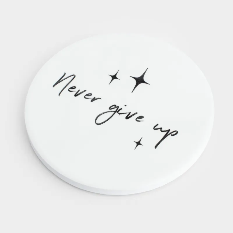 Саптыаяқ тұғыры, 11 см, керамика/тығын, дөңгелек, ақ, Scroll, image-1