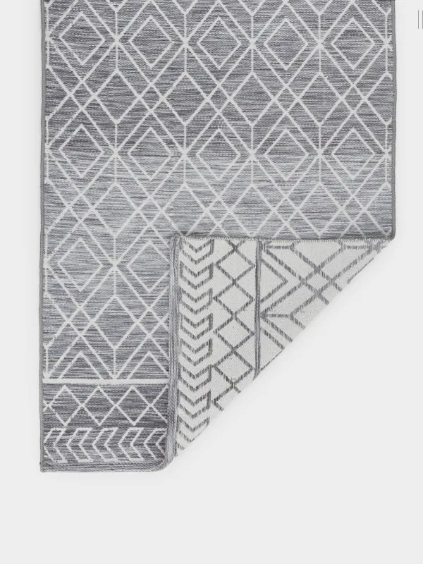 Кілемше, 80х150 см, полиэстер/мақта, сұр, Ромб, Rhombic, image-2