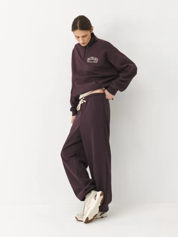 Әйелдер шалбары, өлшемі XS, мақта/полиэстер, қою қызыл, Leonie, image-3