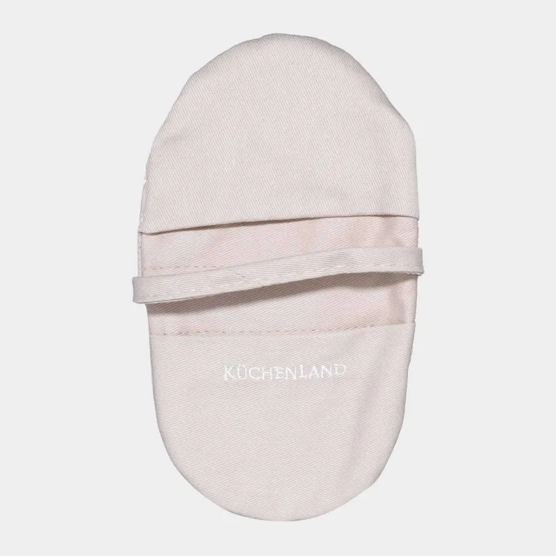 Прихватка, 18х10 см, двойная, хлопок/силикон, бежевая, Bakery