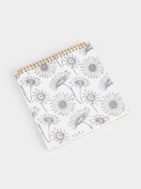 Бояуға арналған Альбом, 21х21 см, 24 парақ, сақиналарда, романс, Draw, image-2