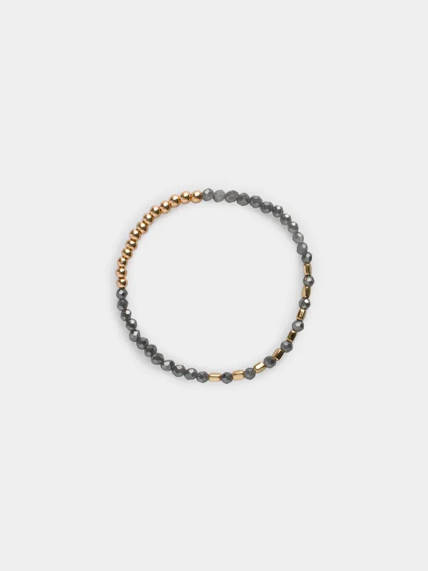 Білезік, 17 см, 3 дана, акрил/пластик, қоңыр, моншақтар, Jewelry, image-1