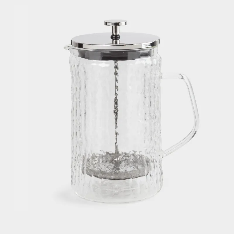 Френч-пресс, 1 л, стекло Б/сталь, Air ripply