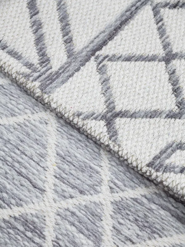 Кілемше, 80х150 см, полиэстер/мақта, сұр, Ромб, Rhombic, image-4