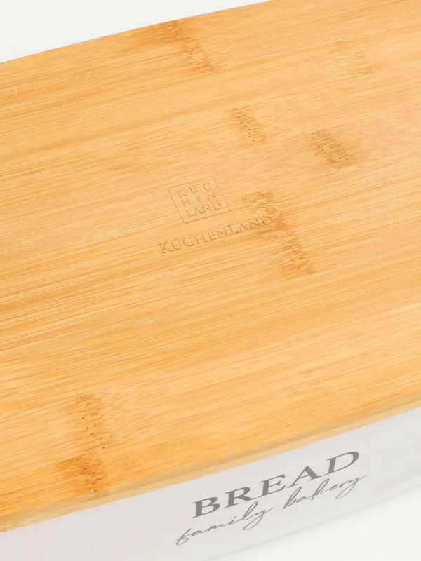 Нан салғыш, 37х21х13 см, кесу тақтасы бар, бамбук, сопақ, сүт түстес, Bread/Bakery, Course, image-5