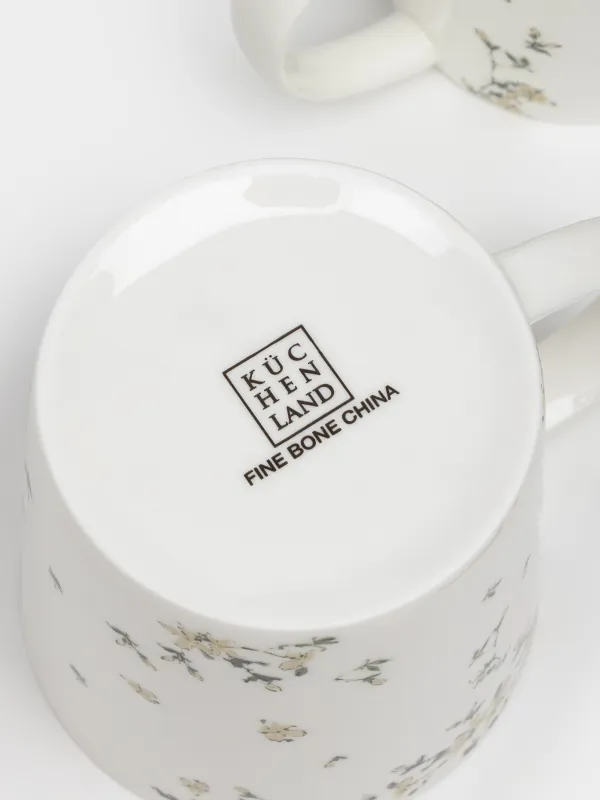 Саптыаяқ, 450 мл, 2 дана, фарфор F, ақ, Гүлдер, Florin, image-5