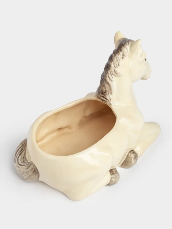 Кәмпит ыдысы, 26х18 см, 1,2 л, керамика, қоңыр, Жылқы, Natural horse, image-2