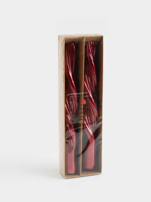 Шам, 2 дана, 20 см, жіңішке, қызыл, Шиыршық, Spiral shape, image-4