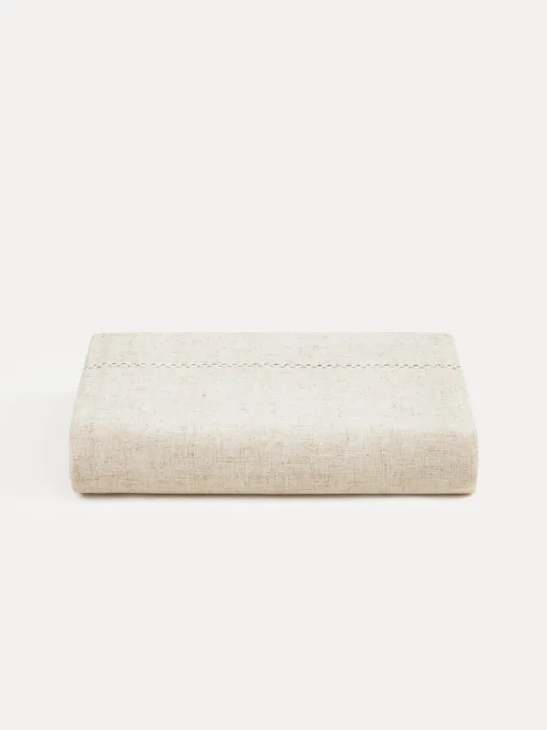 Дастархан, 170х250 см, полиэстер/зығыр, сарғылт-қоңыр, Hemstitch, image-0