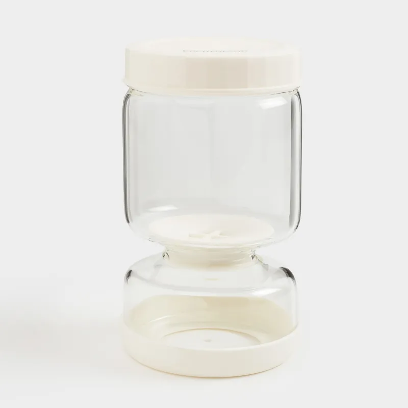 Маринадталған тағамдарға арналған құты, 300/600 мл, қос шыны/силикон, сарғылт-қоңыр, Laneri