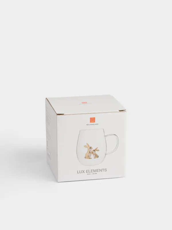 Саптыаяқ, 520 мл, шыны Б/металл, Қояндар, Lux elements, image-5