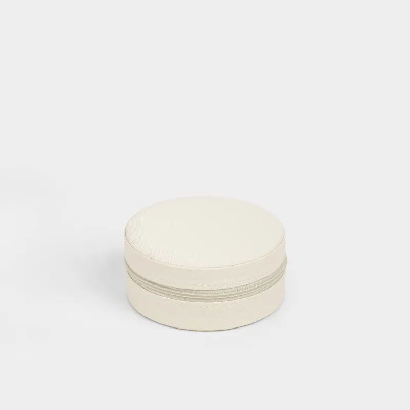 Шкатулка для украшений, 10 см, искусственная кожа, молочная, Premiere small