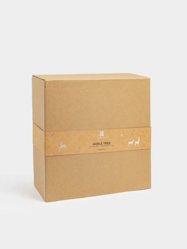 Менажница, с декором, 25х25 см, 4 отд, дерево/полирезин, Олень, Noble tree, image-6