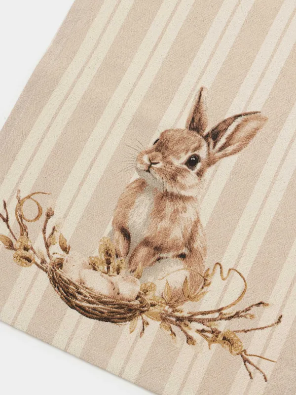 Асүйлік сүлгі, 40х60 см, мақта, сарғылт-қоңыр, Пасха қояны, Rabbit Easter, image-1