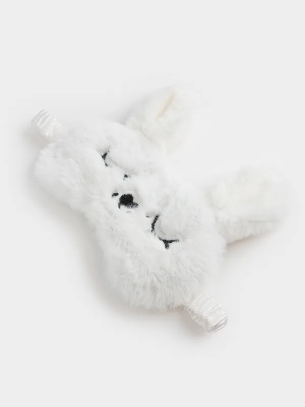 Ұйқыға арналған маска, 18 см, полиэстер/жасанды үлбір, сарғылт-қоңыр, Қоян, Rabbit, image-3