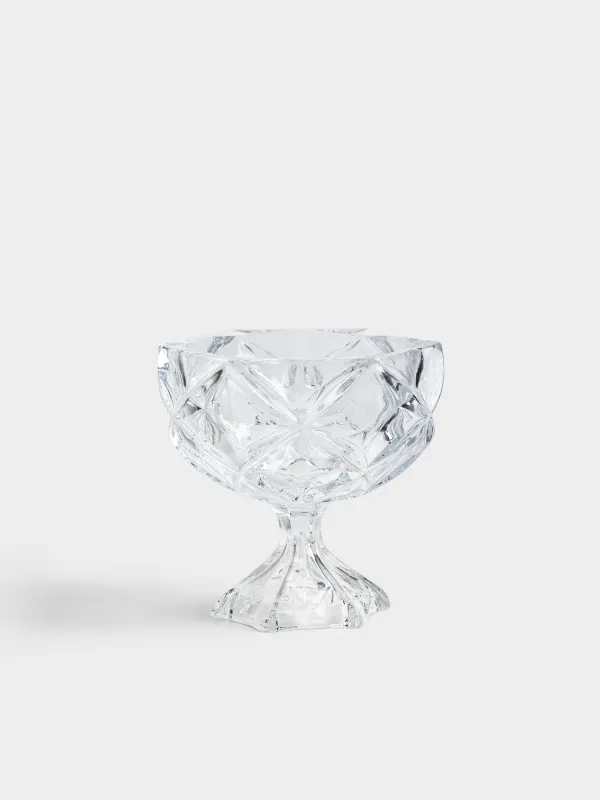 Ваза для фруктов, 19х17 см, на ножке, стекло Р, Rhomb, image-0