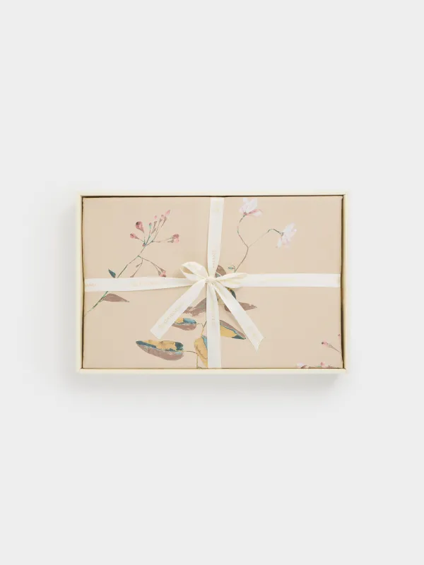 Төсек орын жиынтығы еуро, тенсель 300 ТС, сарғылт-қоңыр, Жапырақтар, Tencel, image-7