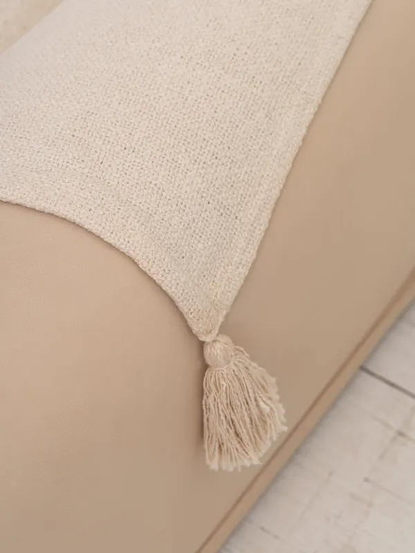 Жамылғы, 130х170 см, мақта, сүт түстес, Streak, image-2