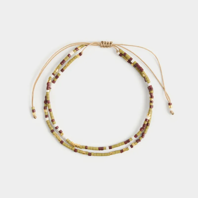 Аяққа тағатын білезік, 28 см, пластик/полиэстер, түрлі-түсті, Pearl color