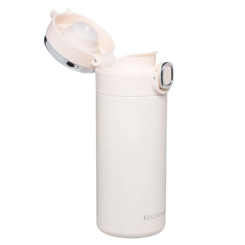 Термокружка, 300 мл, с термометром, сталь/пластик, бежевая, Celsius, image-1