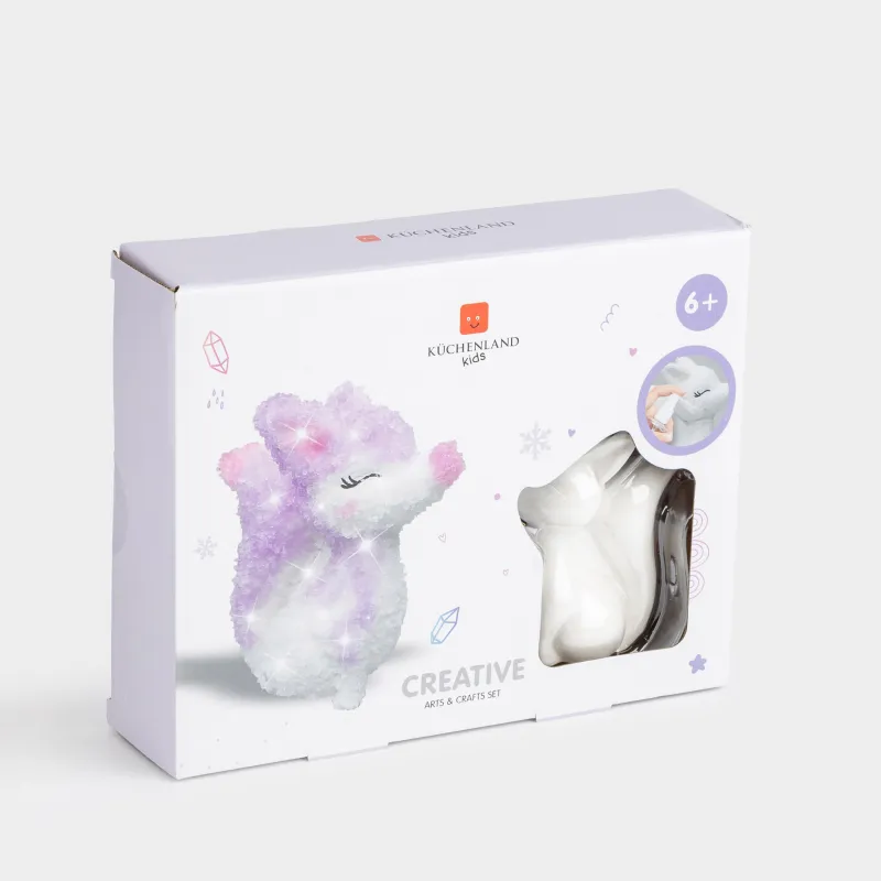 Набор для творчества, 1 пр, кварцевая живопись, гипс, Снежная лиса, Creative