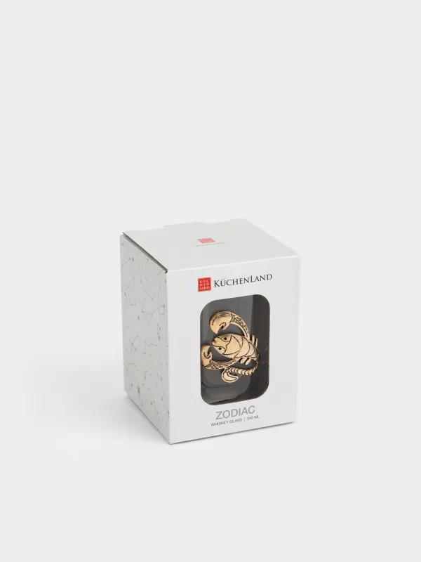 Виски стақаны, 10 см, 340 мл, шыны/металл, алтын түстес, Сарышаян, Zodiac, image-4