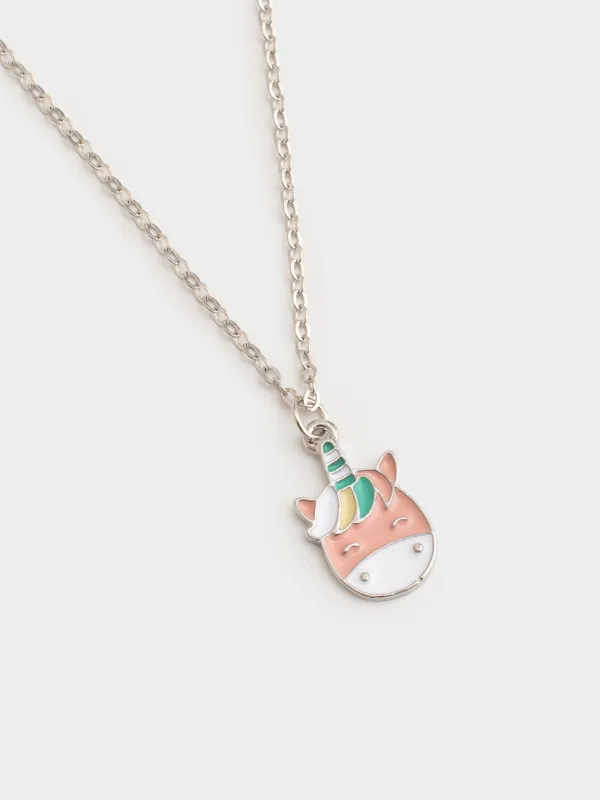 Набор украшений, 3 пр, детский, цепочка/браслет/кольцо, металл, Единорог, Unicorn, image-1