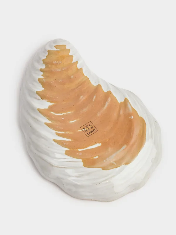 Сәндік ыдыс, 23х16 см, керамика, сарғылт-қоңыр-қоңыр, Устрица, Seaside, image-4