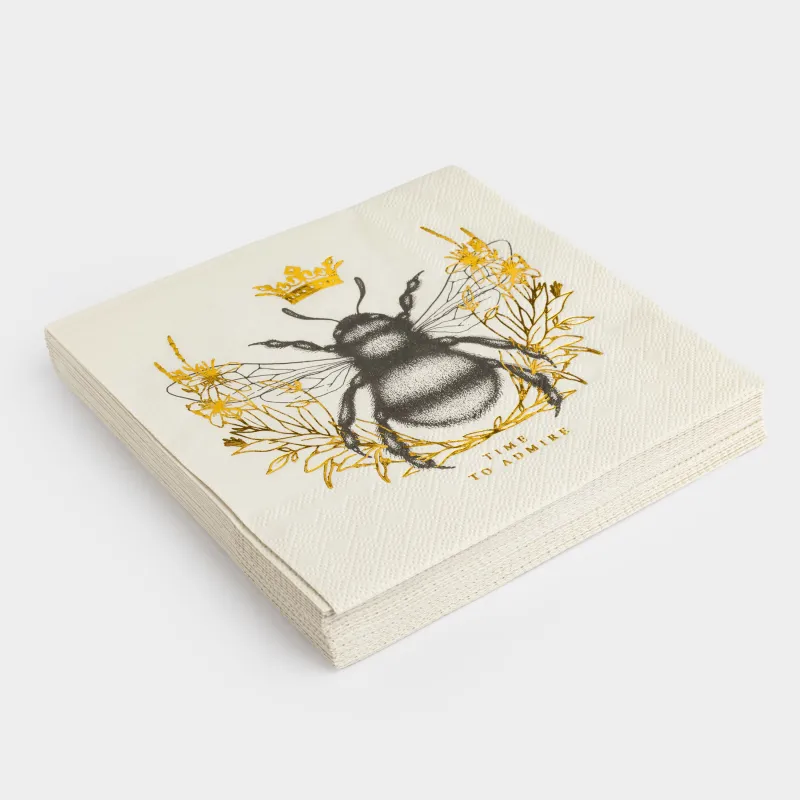 Салфетки бумажные, 33х33 см, 20 шт, Пчела, Honey, image-1