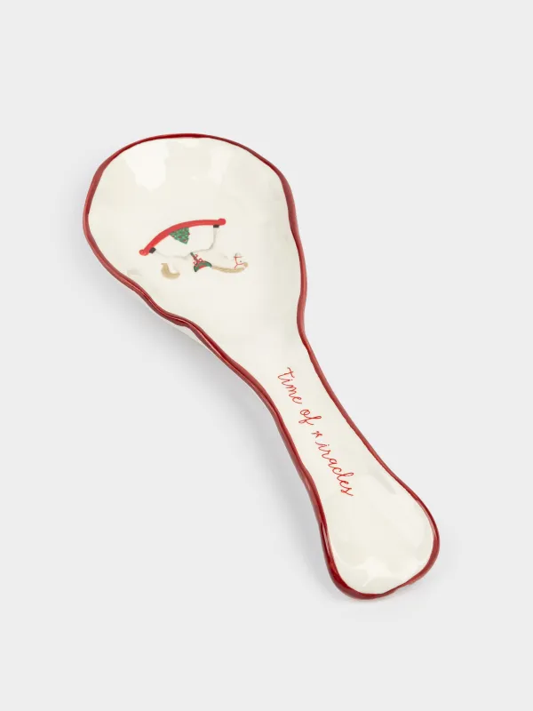 Подставка под ложку, 25 см, керамика D, Лошадка, Christmas tree, image-2