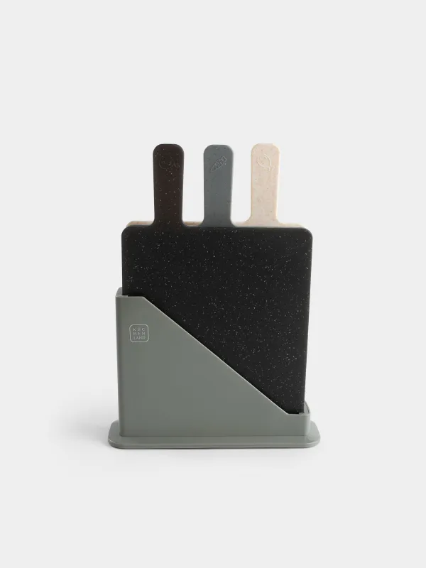 Кесу тақтасы, 32х20 см, 3 дана, стендте, пластик, сұр/сарғылт/қара, Speck, image-5