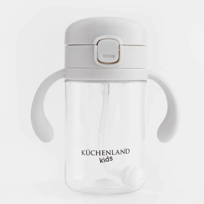 Бутылка-поильник, детская, 240 мл, тритан, серая, Kiddy