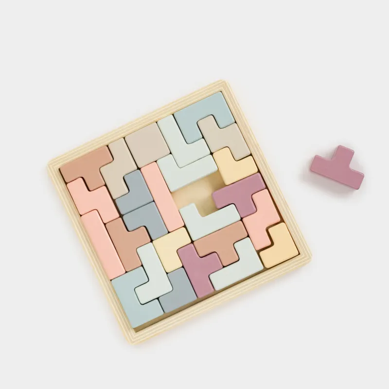 Ойыншық-сұрыптаушы, 17х17 см, дамытушы, МДФ, түрлі-түсті, Тетрис-басқатырғыш, Kiddy, image-5