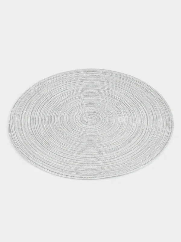 Салфетка под приборы, 38 см, полиэстер, круглая, песочно-бежевая, Rotary, image-1