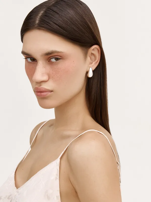 Пусет сырғалары, 2 см, 2 дана, CCB пластик, күміс түстес, Jewelry, image-3