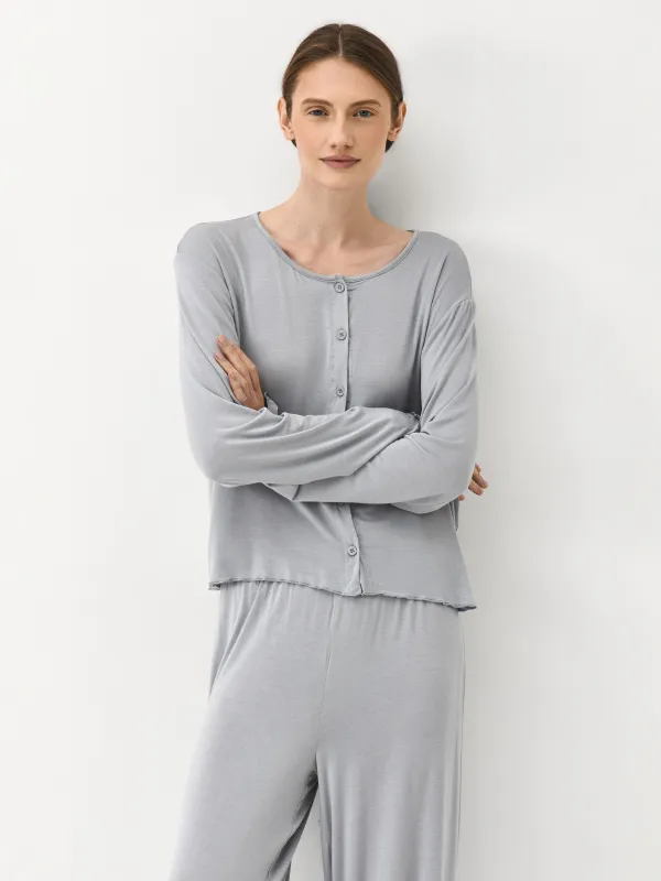 Әйелдер кардиганы, үйге арналған, өлшемі S, вискоза/эластан, сұр-көгілдір, Meryl, image-0