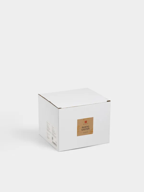 Пасха ыдысы, 15 см, 6 бөлім, фарфор Р, сүт және алтын түстес, Қоян, Rustic Easter, image-5