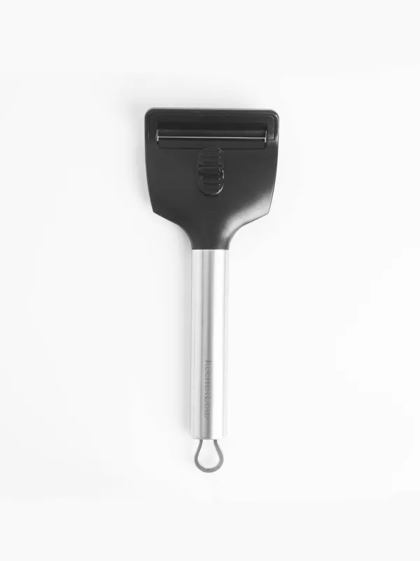 Ірімшік пышағы, 22 см, қалыңдық реттегіші бар, болат / пластик, қара, Spiro, image-0