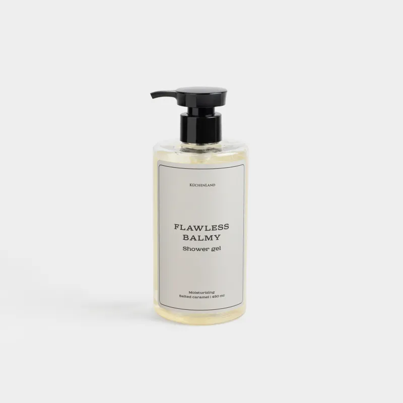 Гель для душа, 450 мл, увлажняющий, Соленая карамель, Flawless balmy