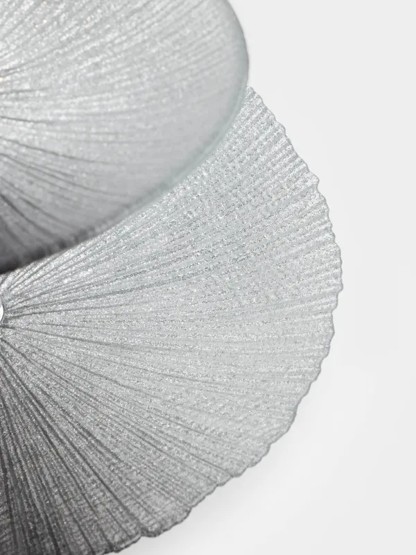 Пирожныйларға арналған тұғыр, 16х21/24 см, 2 қабат, шыны/металл, күміс түстес және сұр, Angle, image-1