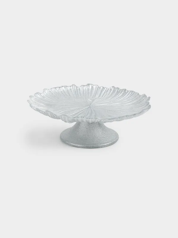 Аяқты ыдыс, 21х8 см, шыны Р, күміс түстес, Verge, image-4