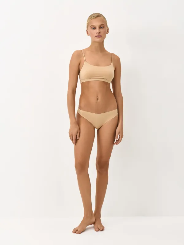 Топ бра, өлшемі XS, белдіктері бар, полиамид/эластан, сарғылт-қоңыр, Madalena, image-1