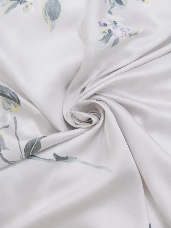 Төсек-орын жабдықтарының жиынтығы, еуро, tencel 300 ТС, ашық сұр, Гүлдер, Tencel, image-5