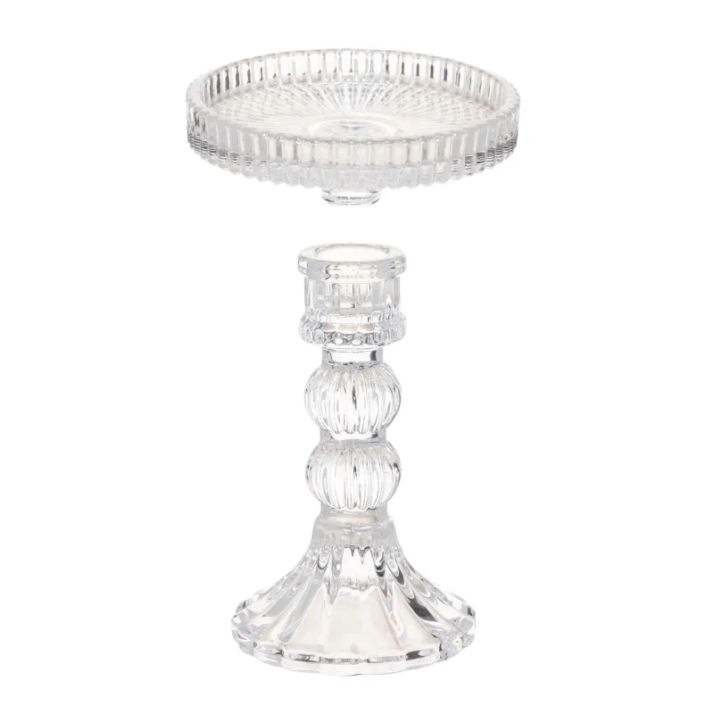 14 см, цилиндрлік/жіңішке майшамға арналған, аяғы бар, жиналмалы, шыны Р, Ribby, image-2