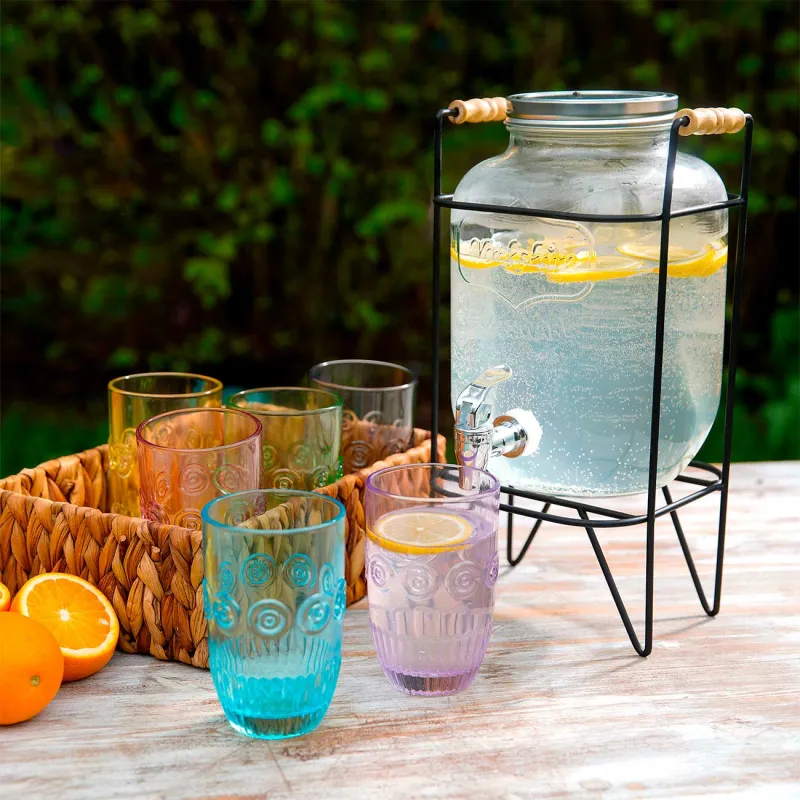 Сусындарға арналған диспенсер, 4 л, тұғырда, шыны Р/металл, қара, Berry, image-7