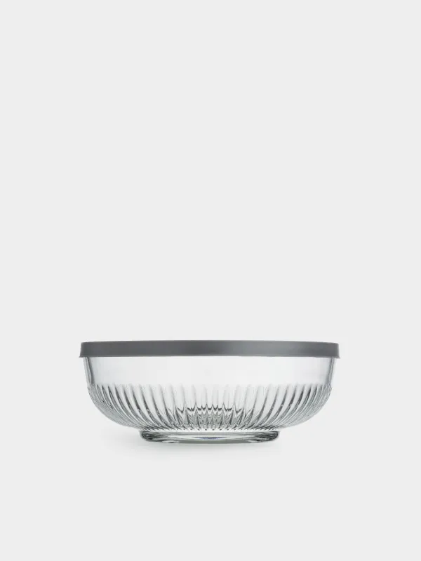 Салат ыдысы, 20х7 см, 1,4 л, қақпағы бар, шыны Р / пластик, Мадейра, image-5