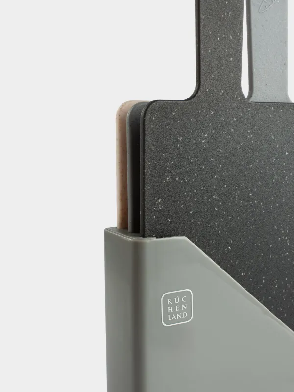 Кесу тақтасы, 32х20 см, 3 дана, стендте, пластик, сұр/сарғылт/қара, Speck, image-3