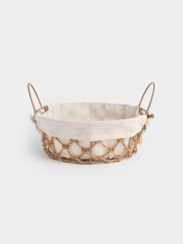 Корзина для хлеба, бежевая, Jute, image-0